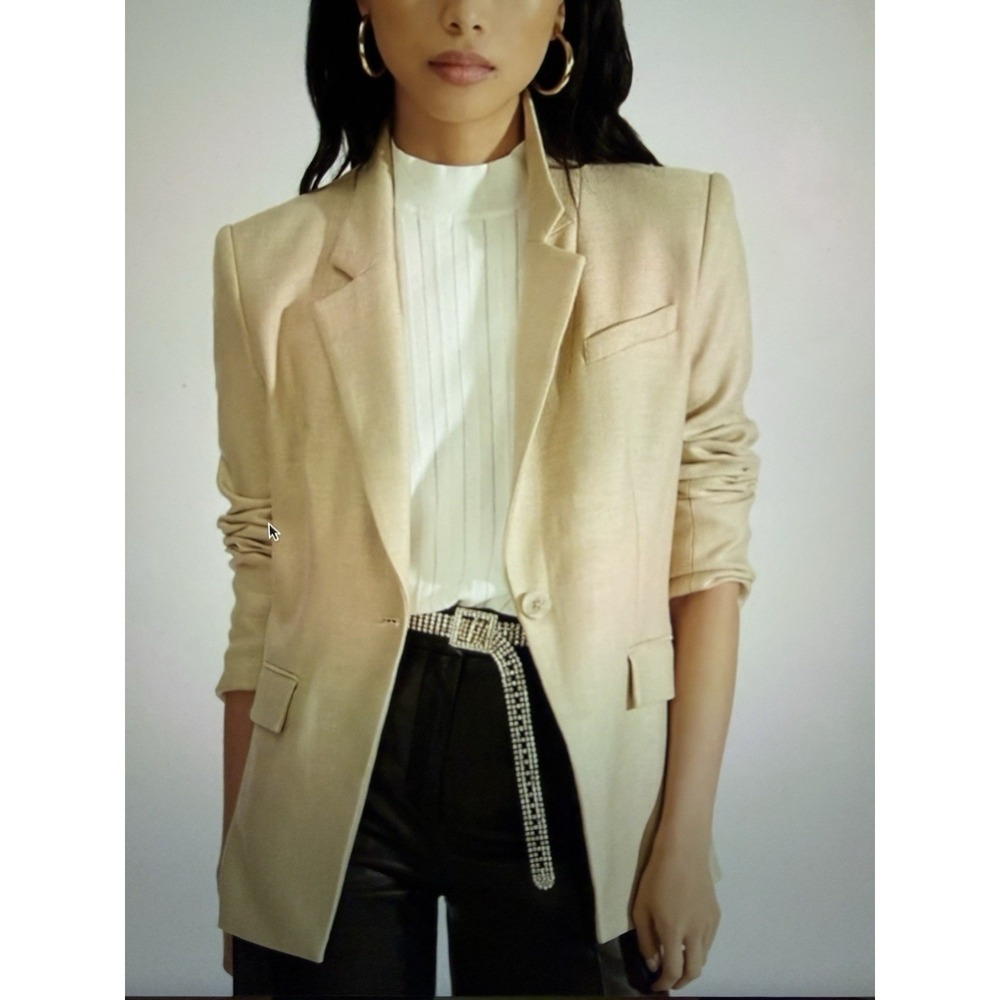 Sz 16 NWT VERONICA BEARD Blazer Jacket LYDA Beige Tan‎ Twill long Womens
